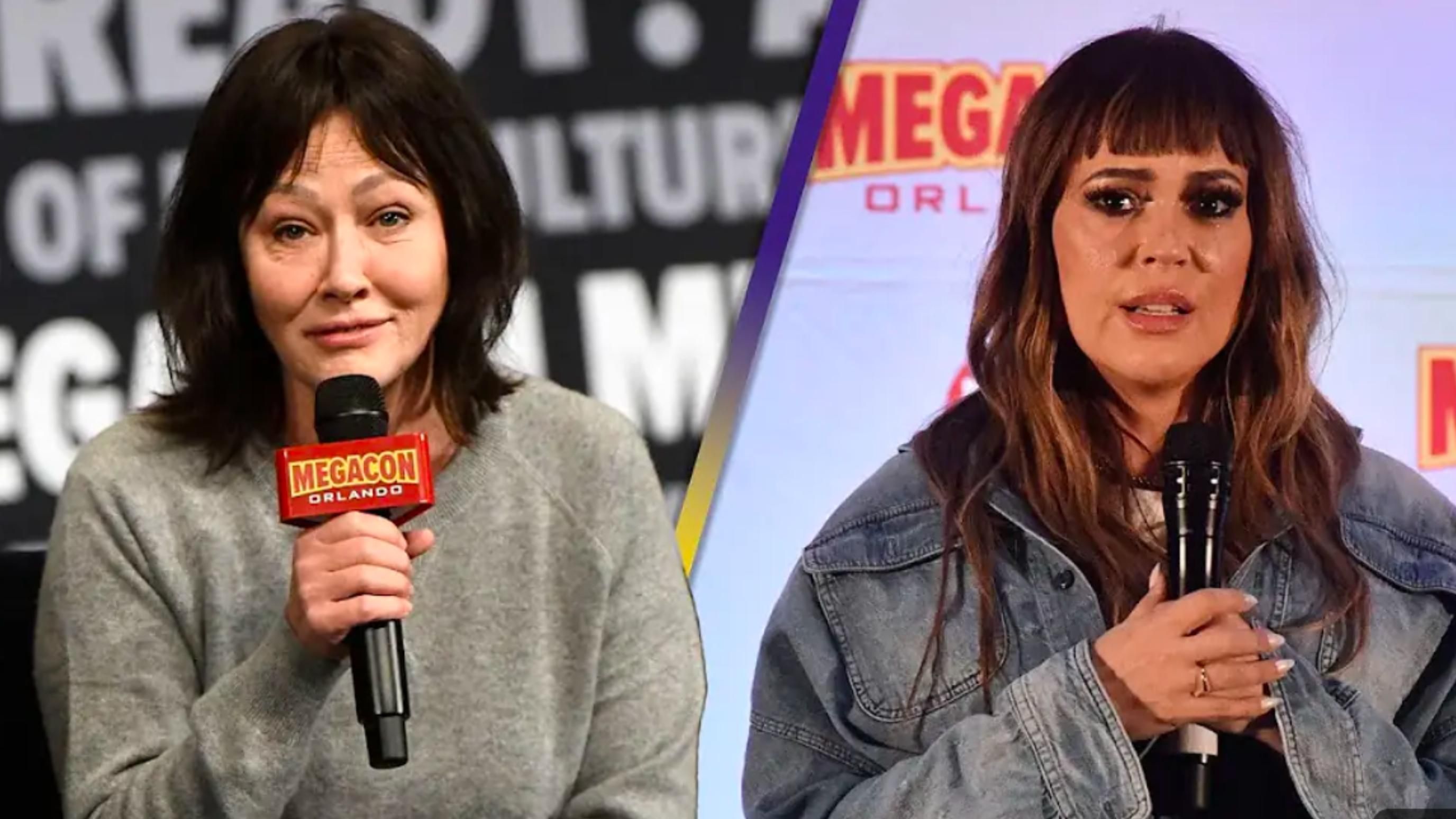Shannen Doherty and Alyssa Milano | Image Source: Entertainment Tonight via YouTube