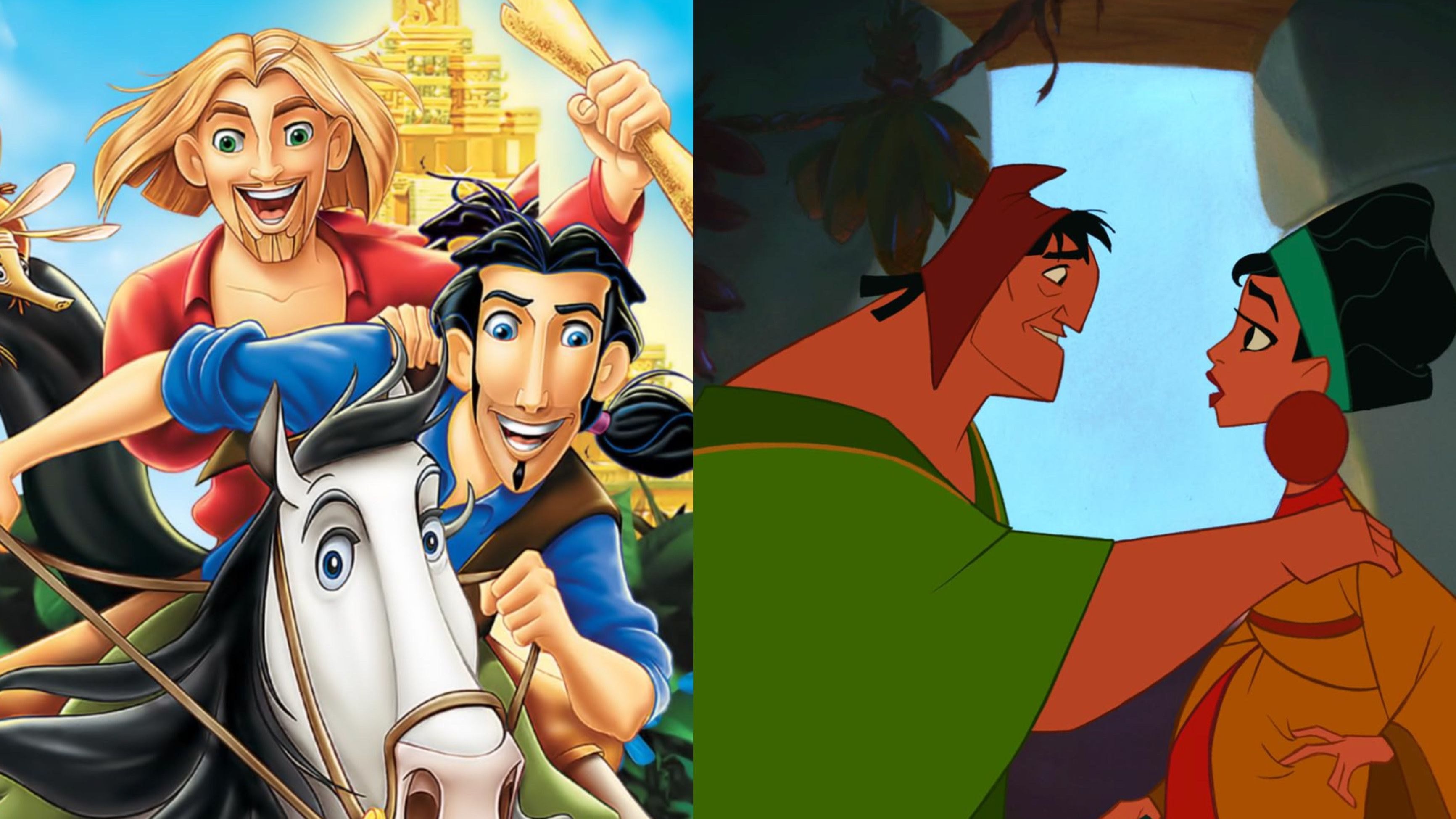 The Road to El Dorado vs. The Emperor&rsquo;s New Groove (Image via DreamWorks Animation and Walt Disney Feature Animation)