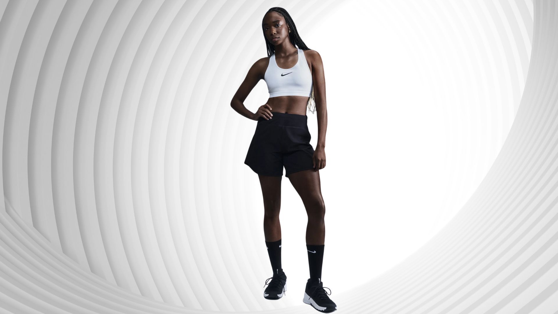 Nike Swoosh High Support Women&#039;s Non-Padded Adjustable Sports Bra at 13% off (Image via Nike)