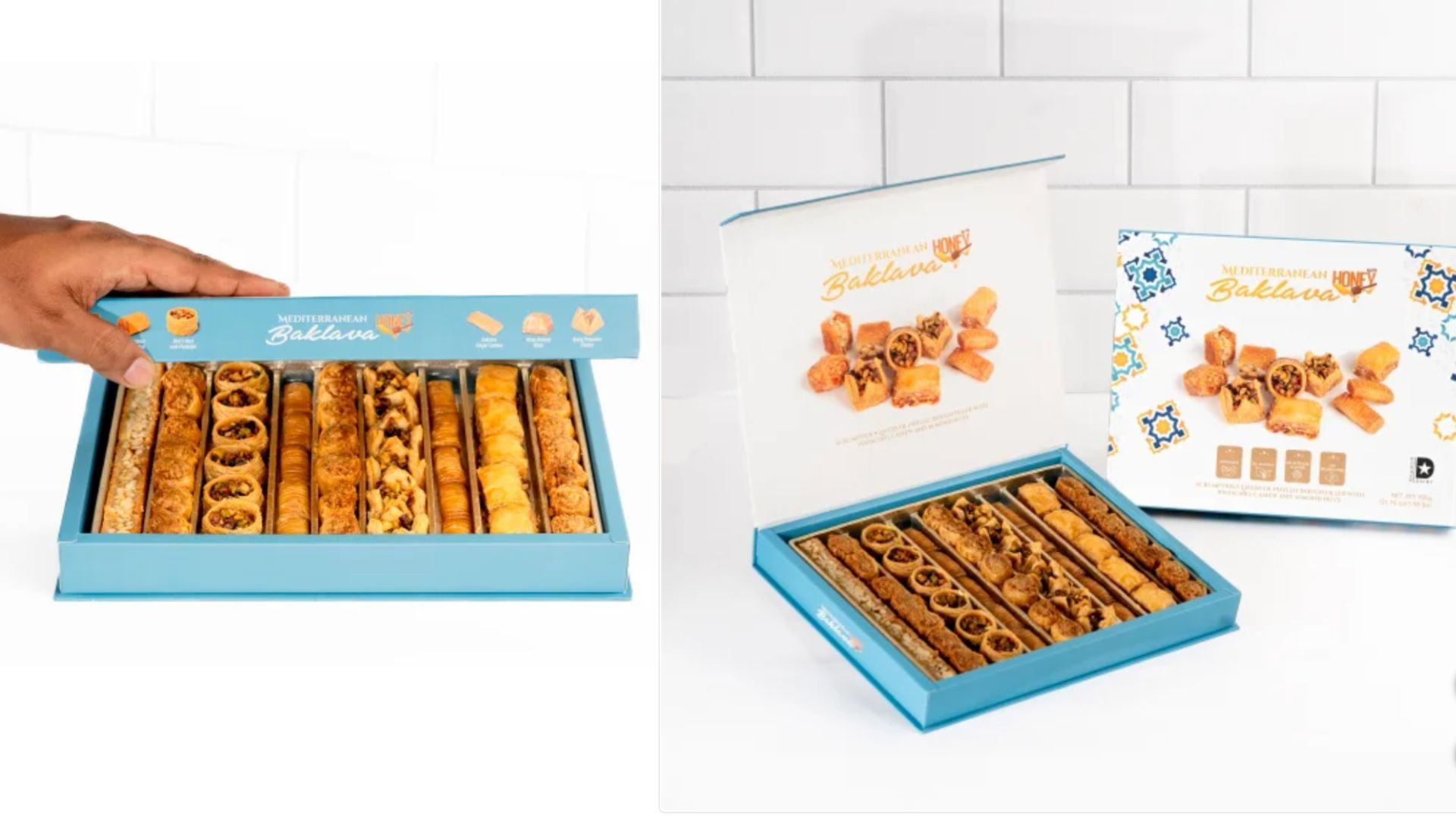 Mediterranean Handmade Baklava Gift Pack with Honey (Image via Costco)