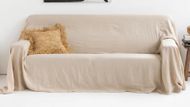 Linen Couch Cover in Natural Linen (Image by MagicLinen)