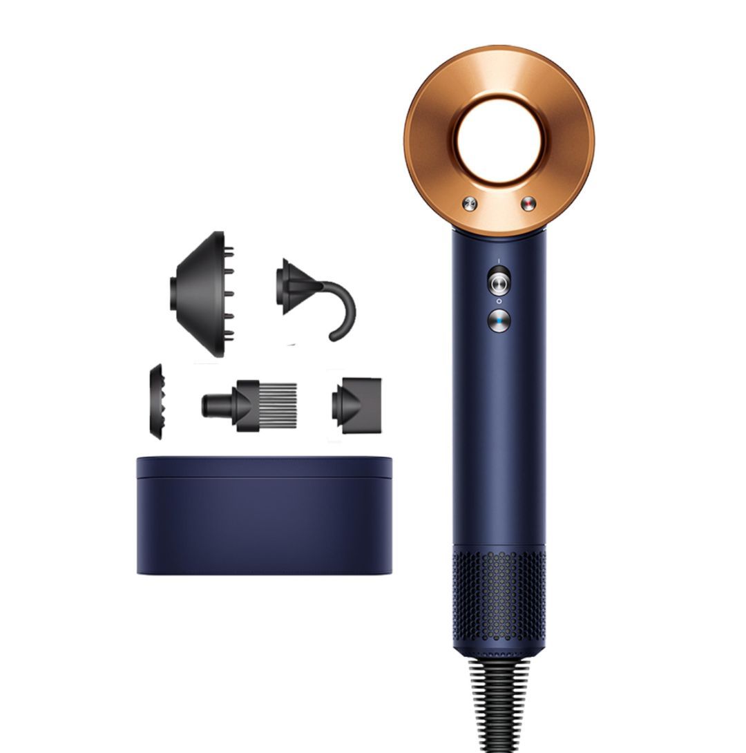 Dyson Supersonic&trade; hair dryer in Prussian Blue/Rich Copper (Image via Dyson)