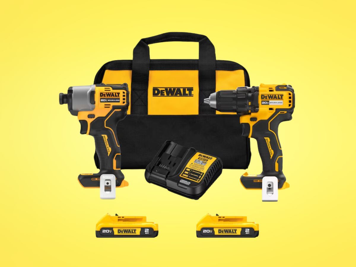 DEWALT Brushless Power Tool Combo Kit (Image via Lowe&#039;s)