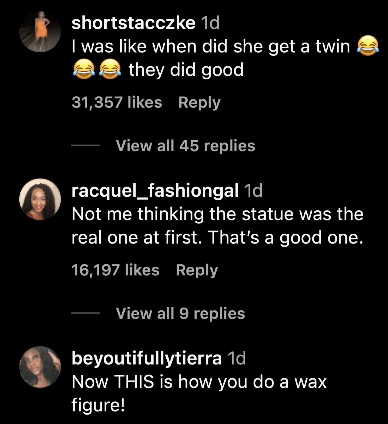 Fans weigh in on Letitia Wright&#039;s wax statue (Image via Instagram/@theshaderoom)