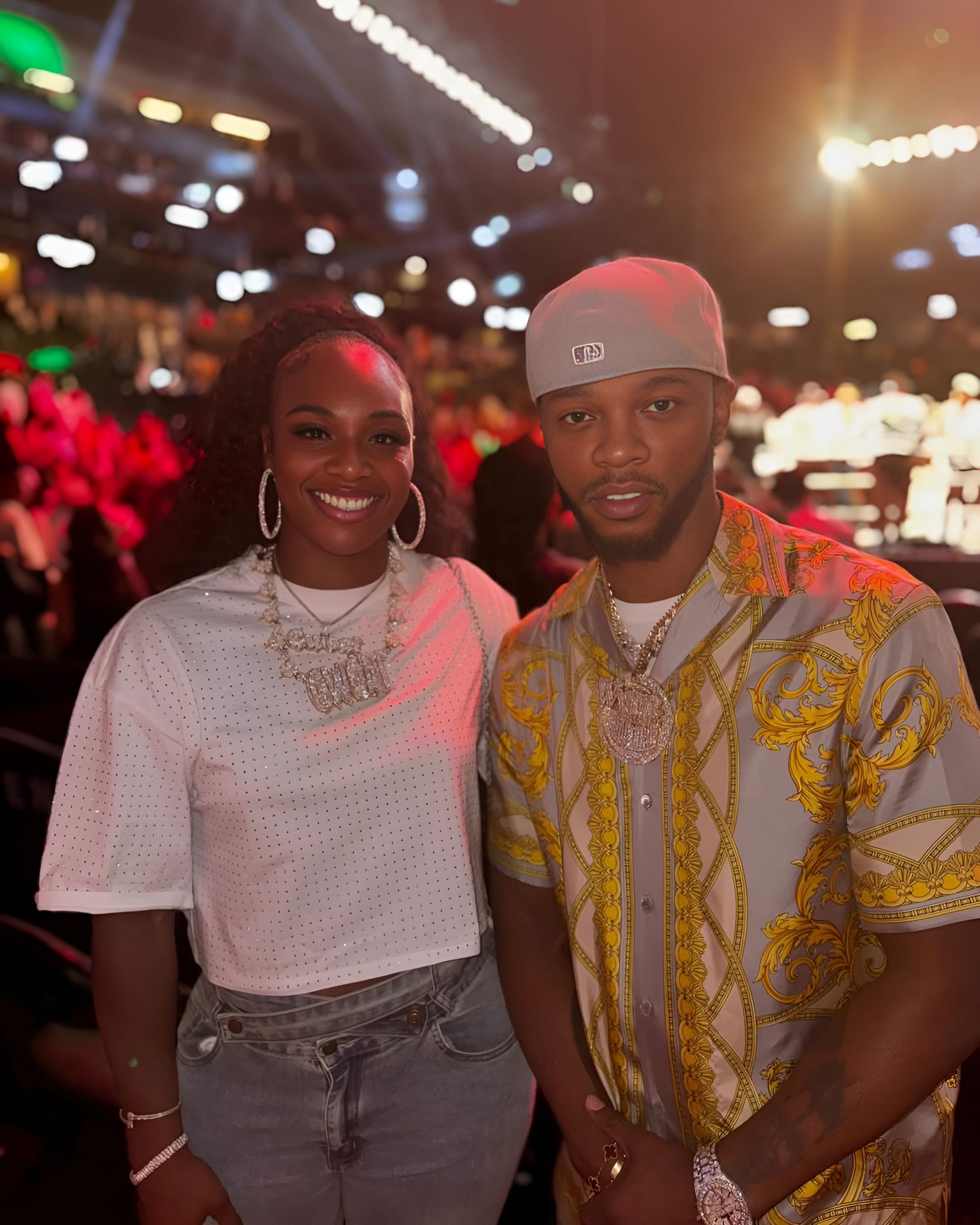 Claressa Shields and Papoose were seen together at a boxing match in T-Mobile Arena (Image via Instagram/@claressashields)