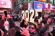 Times Square Numeral Arrival For New Year's Eve - Source: Getty