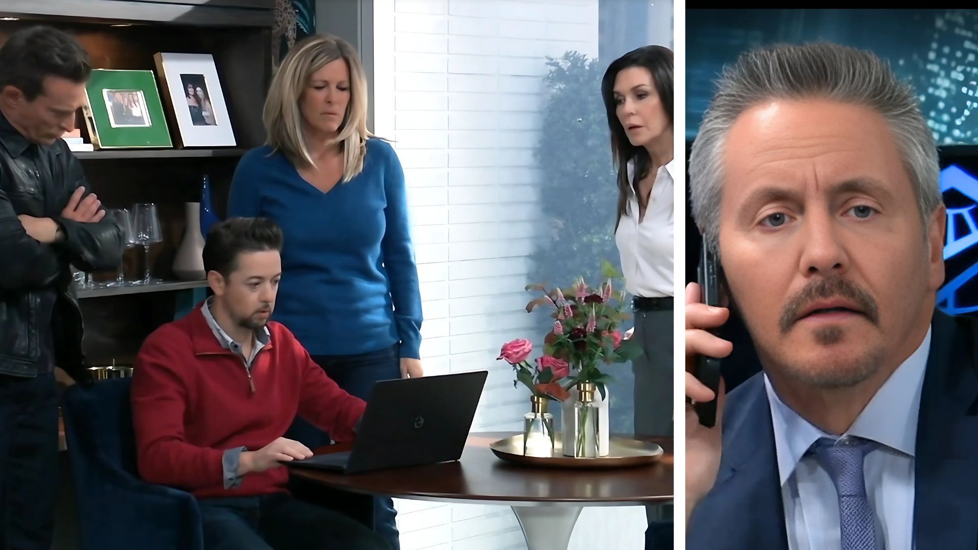 Jason, Spinelli, and Anna listen in on Brennan | Image Source: ABC