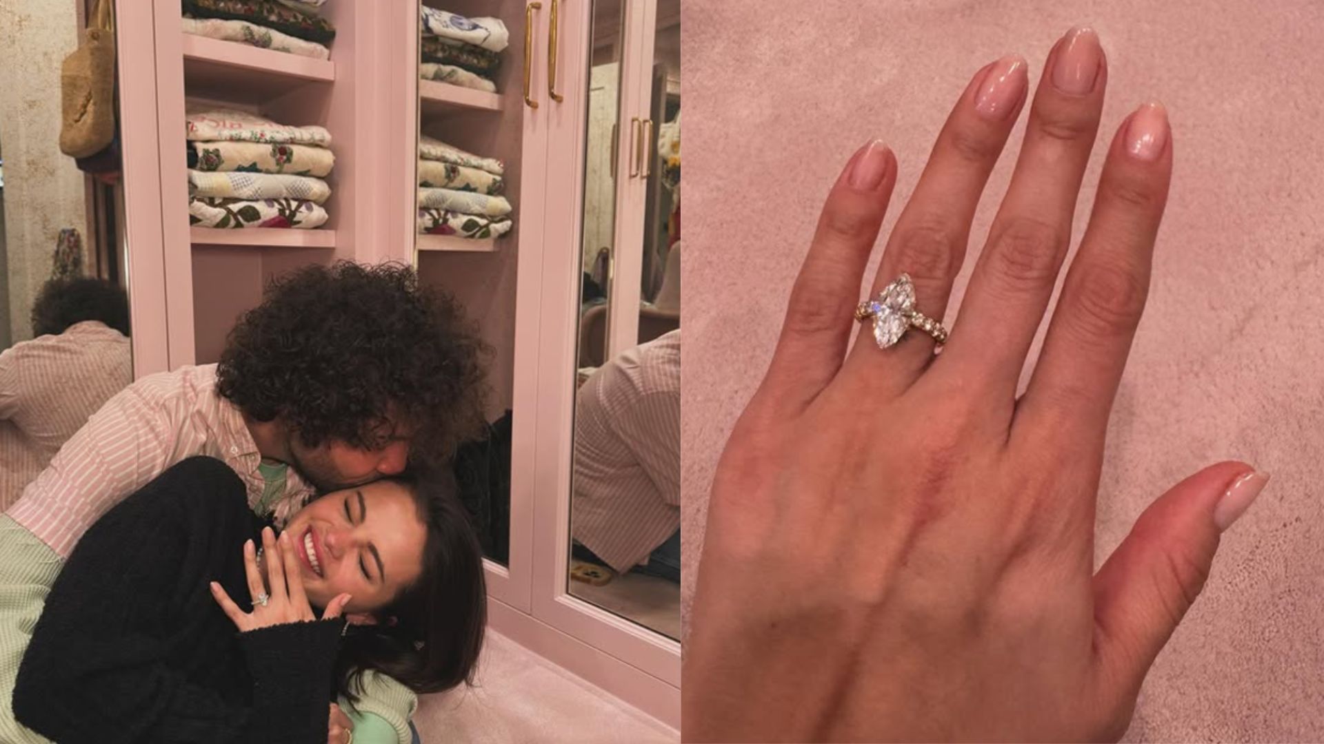 Selena Gomez flaunts huge diamond engagement ring on social media (Image via Selena Gomez/Instagram)