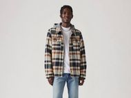 Cotton Plaid Sherpa Lined Shacket (Image via Levi's)