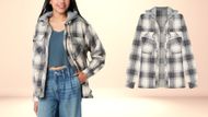 Arizona Juniors Women’s Long Sleeve Flannel Shirt (Image via JCPenney)