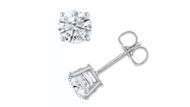 Macy's Diamond Four Prong Stud Earrings (Image via Macy's)