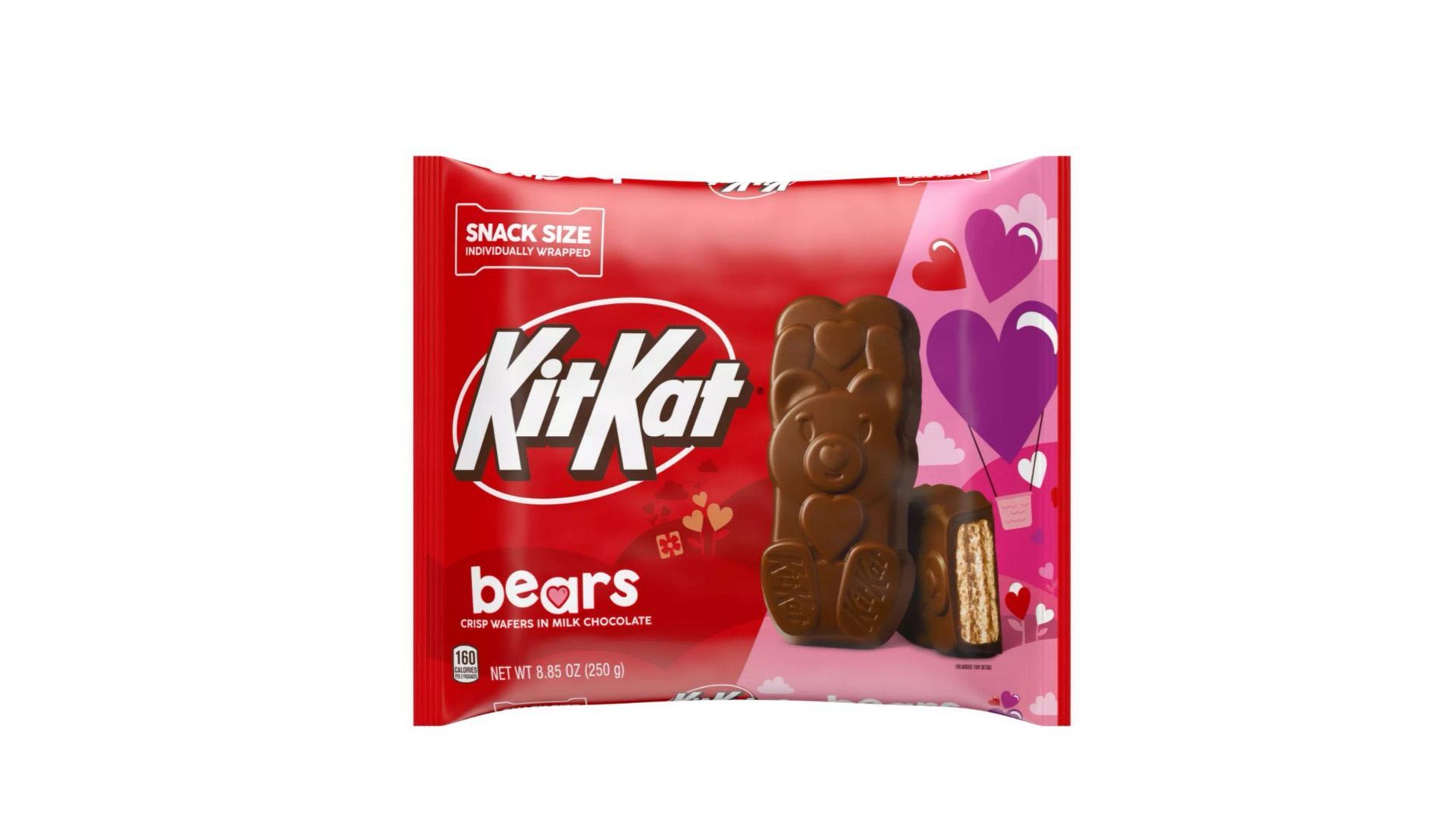 Kit Kat launches new bear shape ahead of Valentine&#039;s Day 2025 (Image via Hersheyland)