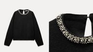 Jewel Collar Knit Sweater (Image via Zara)