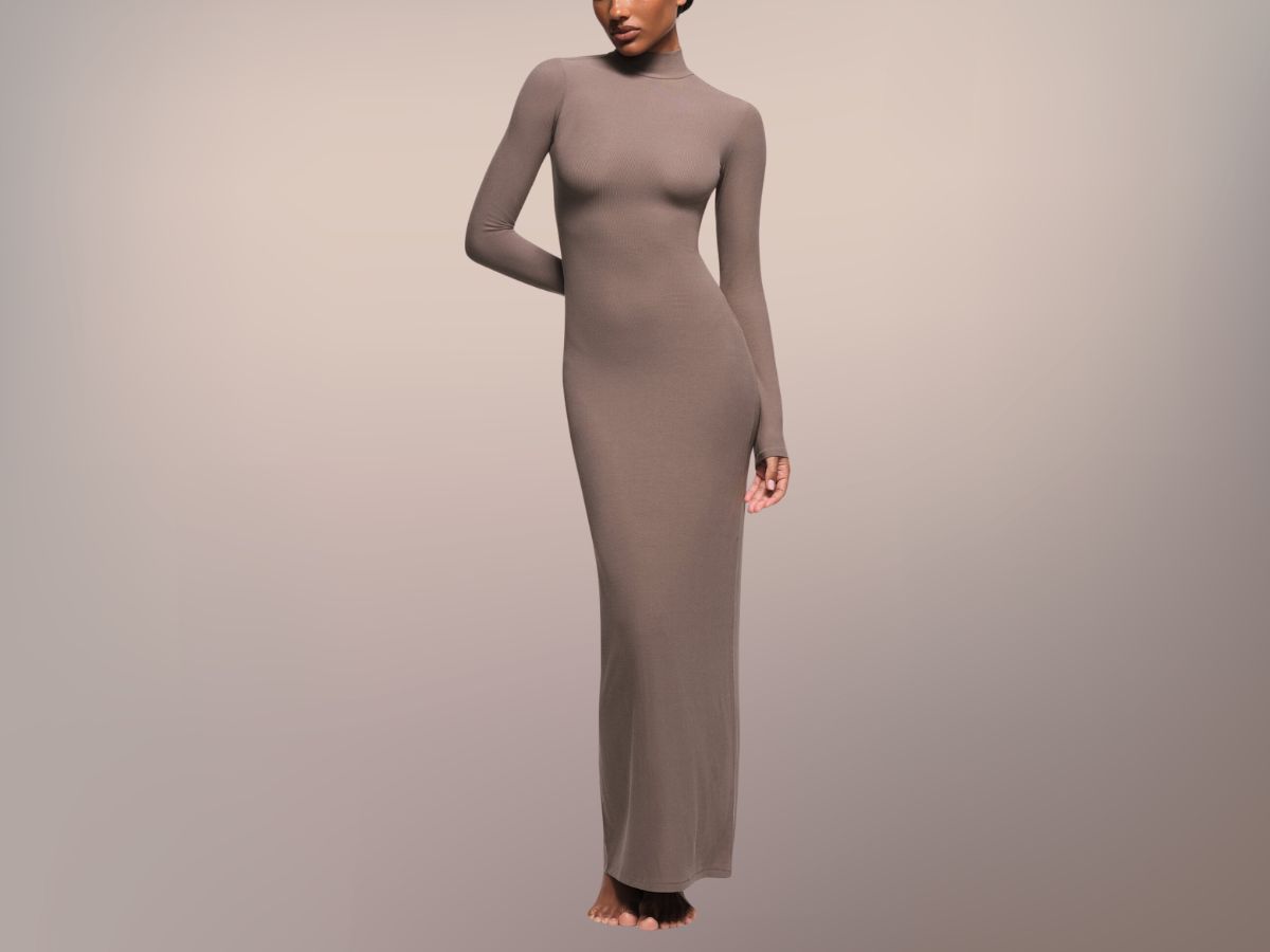 Soft Lounge Turtleneck Long Dress (Image via SKIMS)