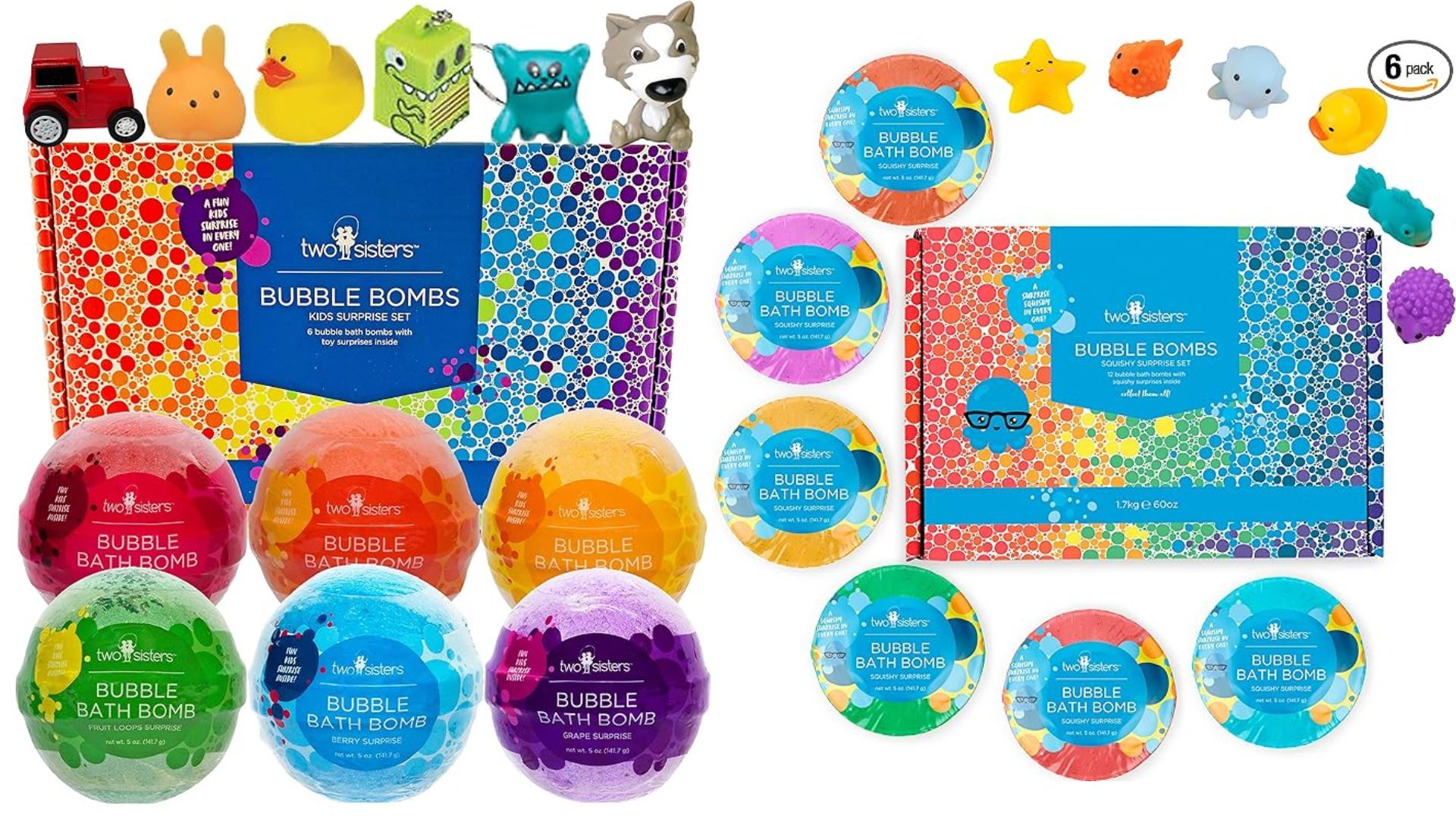 Squishy Bath Bombs for Kids with Surprise Toy Inside (Image via Amazon)