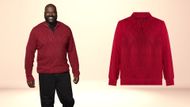 Shaquille O'Neal XLG Quarter Zip Big and Tall Mock Neck Sweater (Image via JCPenney)