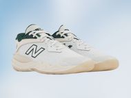 Aime Leon Dore x New Balance Hesi Low v2 (Sea Salt with Angora and Nightwatch Green) (Image via New Balance)