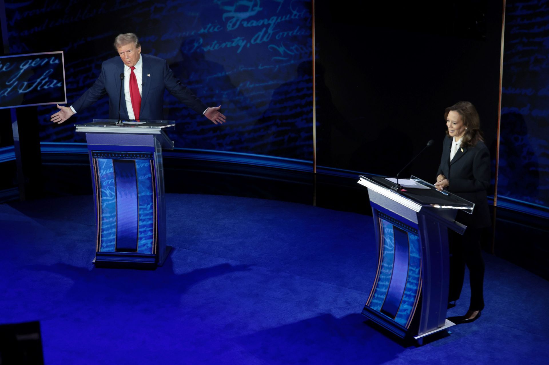 ABC News Hosts Presidential Debate Between Donald Trump And VP Kamala Harris At The National Constitution Center In Philadelphia - Source: Getty