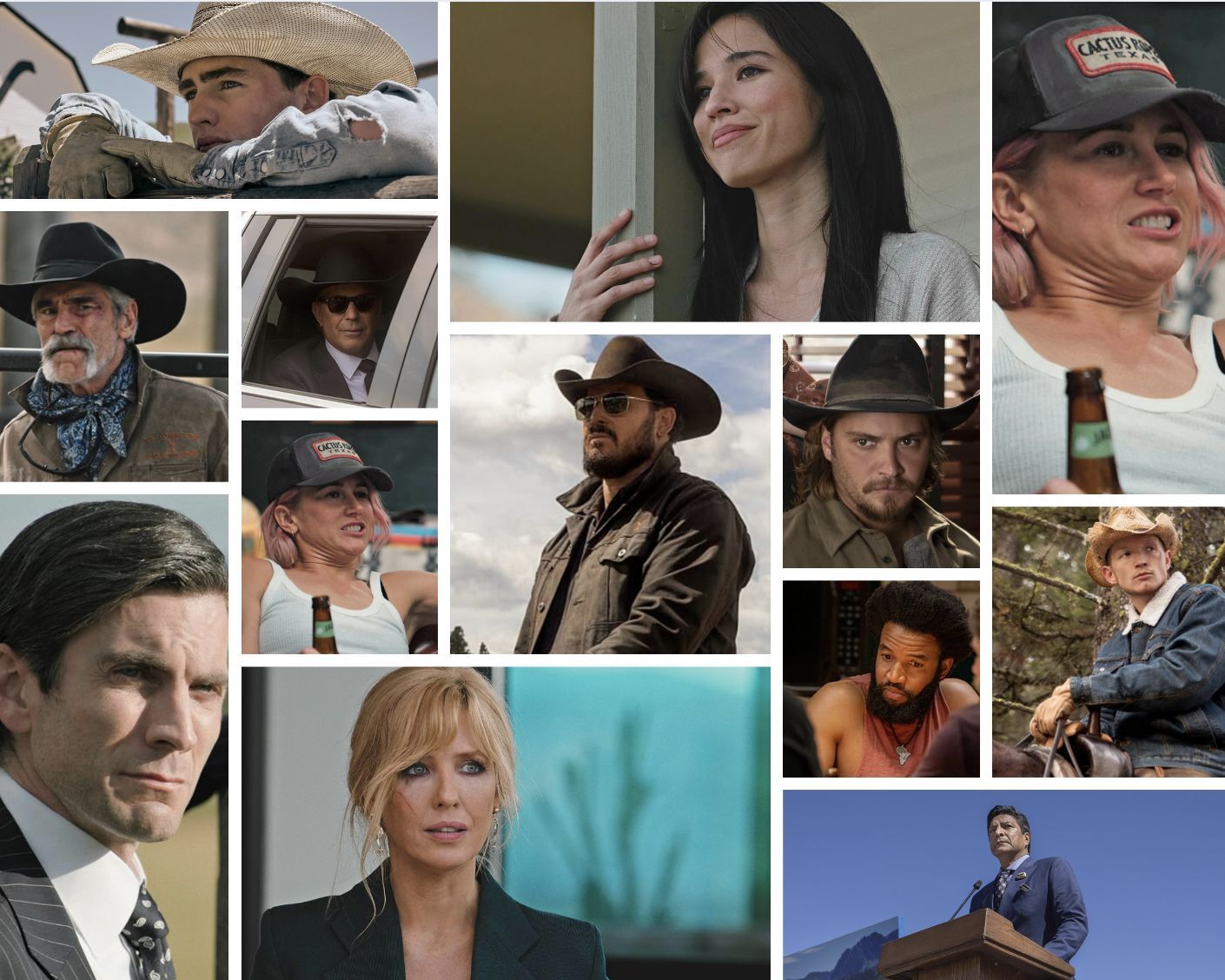 Jen Landon, Jefferson White, Wes Bentley, Kelly Reilly, Finn Little, Denim Richards, Forrie J. Smith, Cole Hauser, Luke Grimes, Kevin Costner, Gil Birmingham, Kelsey Asbille