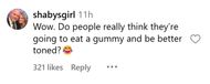 Fans' mixed reaction to Lemme Tone gummies (Image via Instagram)