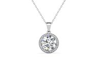 Cate & Chloe Sophia 18k White Gold Plated Halo Necklace (image via Walmart)