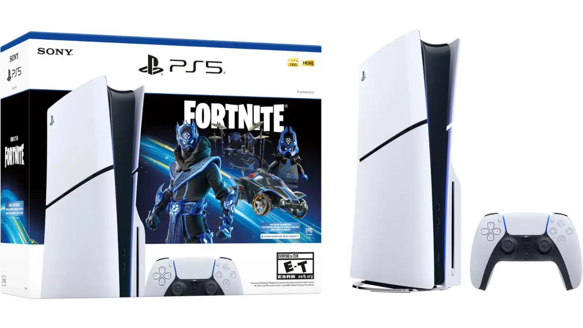 Sony - PlayStation 5 Slim Console - Fortnite Cobalt Star Bundle (Image via Best Buy)