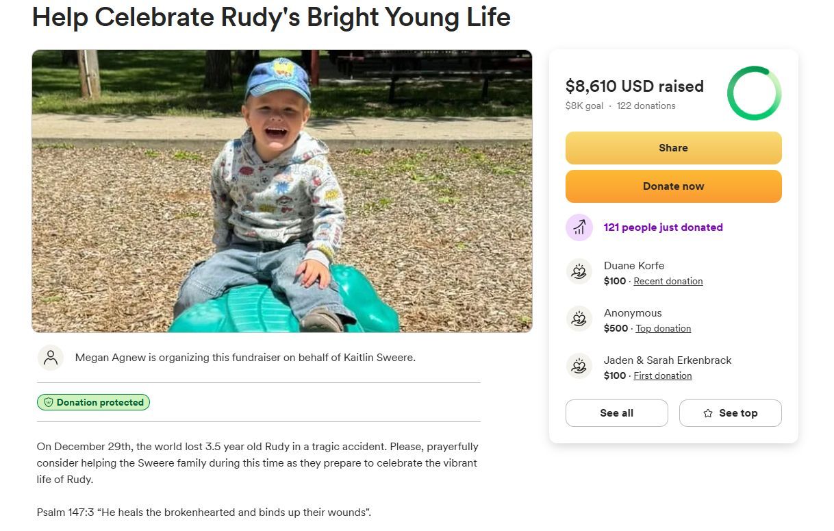 GoFundMe campaign for Rudy Sweere (Image via GoFundMe)