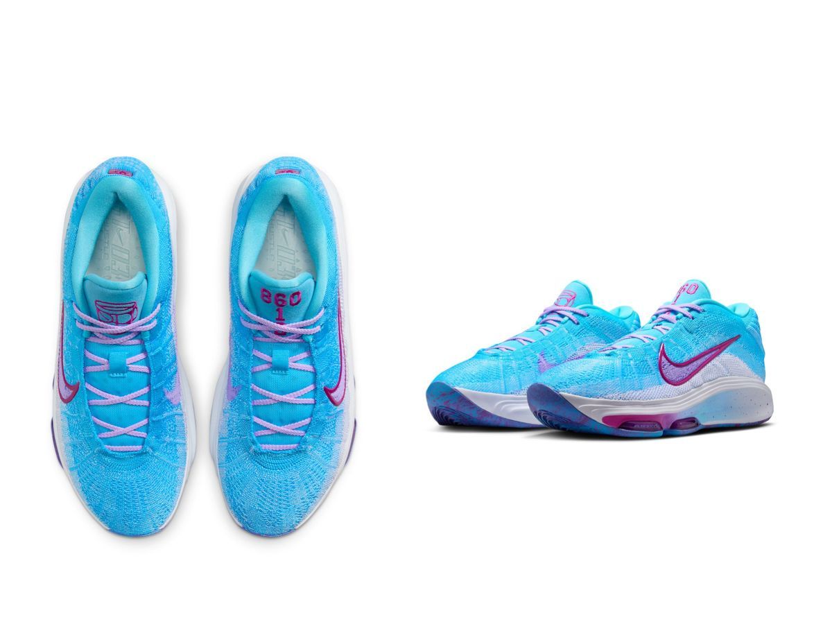 Paige Bueckers x Nike G.T. Hustle 3 &quot;Baltic Blue&quot; sneakers (image via Nike)