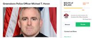 The fundraiser set up by the Greensboro police department for Michael T. Horan. (Photo from Help A Hero Website)