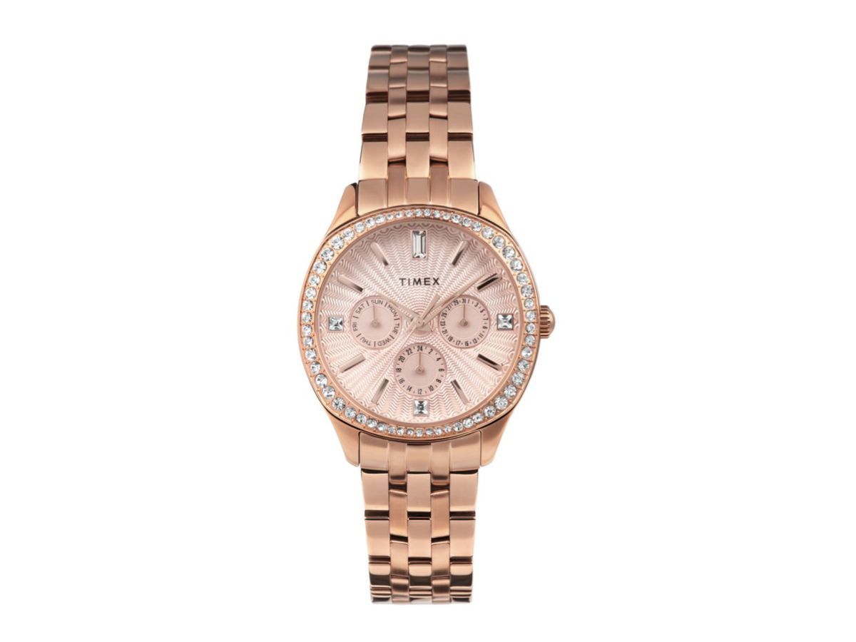 Ariana 36mm Stainless Steel Bracelet Watch (Image via Timex)