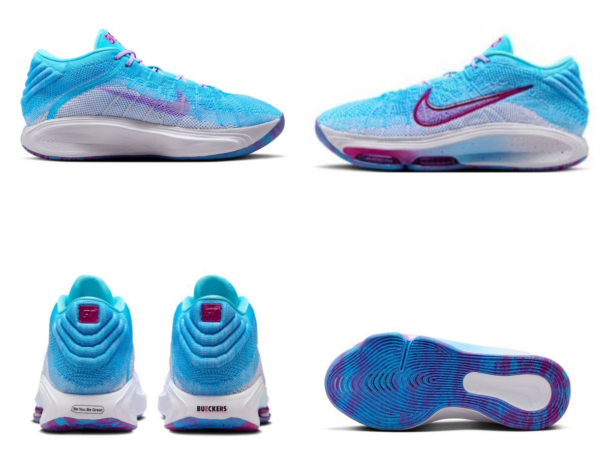 G.T. Hustle 3 &quot;Paige Bueckers&quot; Baltic Blue and Vivid Grape (image via Nike)