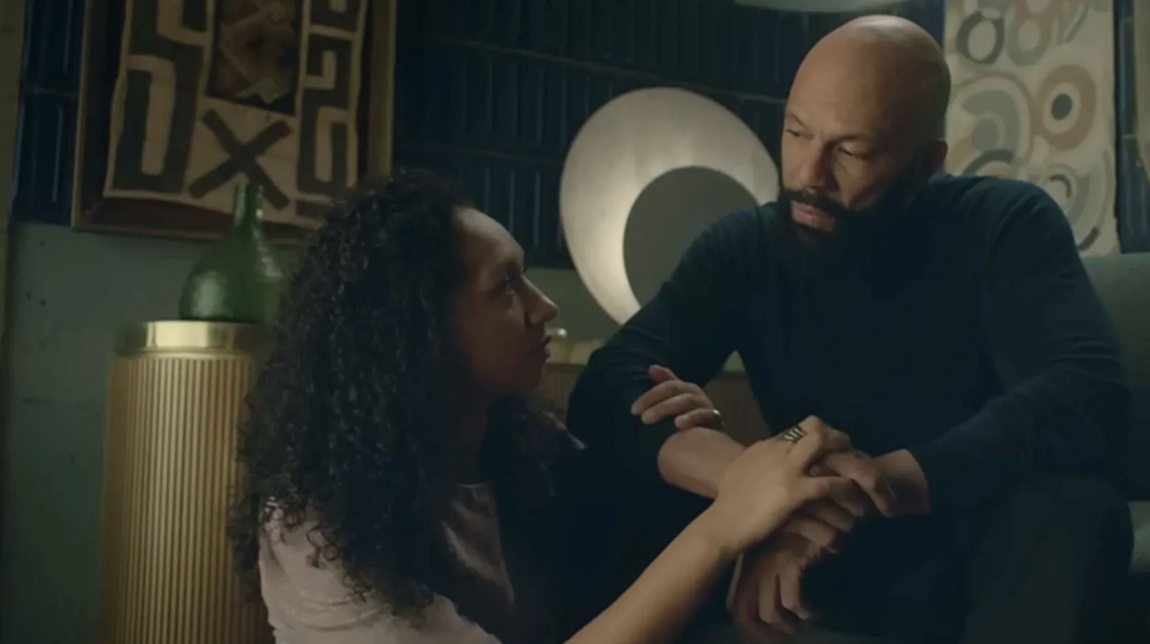 Alexandria Riley as Camille Sims and Common as Robert Sims in Silo Season 2 (Image via Apple TV+)