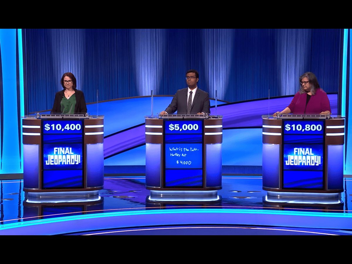 A still from Jeopardy! December 20, 2024 Episode (Image via YouTube/ @Jeopady!)