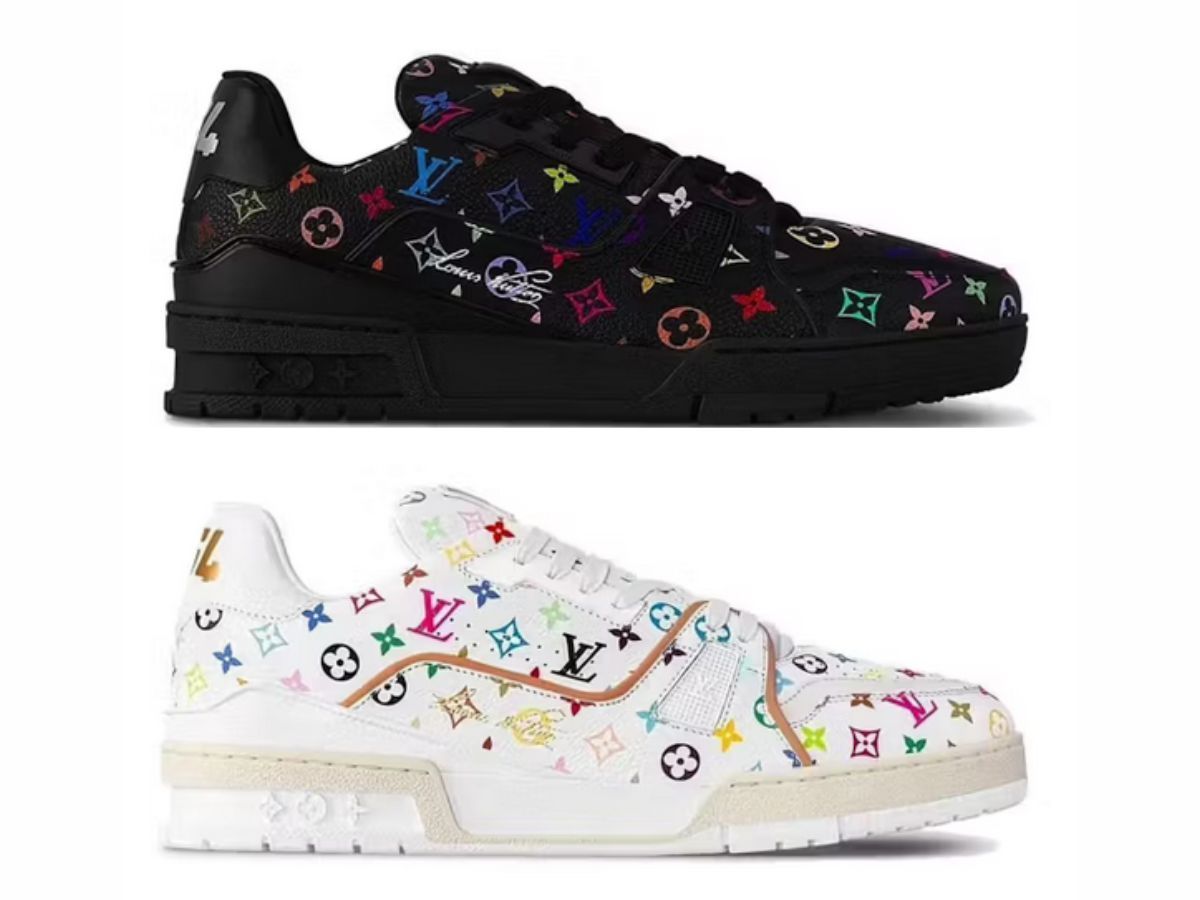 Louis Vuitton x Takashi Murakami collection sneakers (Image via StockX)