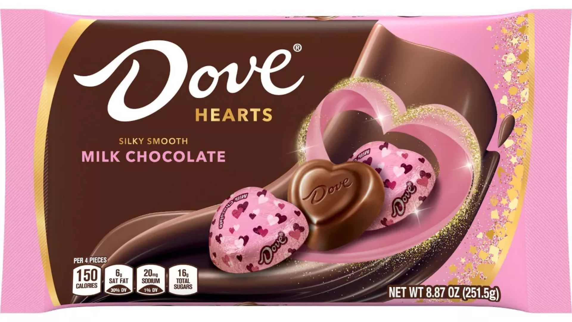 Dove Valentine&#039;s Milk Chocolate Hearts (Image via Target)