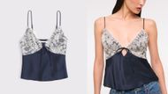 Lace and Satin V-Neck Cami (Image via Abercrombie & Fitch)