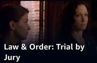A snippet from the poster of 'Law and Order: Trial by Jury' | Image Via: Wolf Films