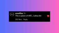 "Lalisa Art": a fan commented. (Image via Instagram/ magazine)