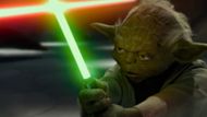 Yoda with a Lightsaber in 'Star Wars: Episode II- Attack of the Clones' | Image via 20th Century Fox