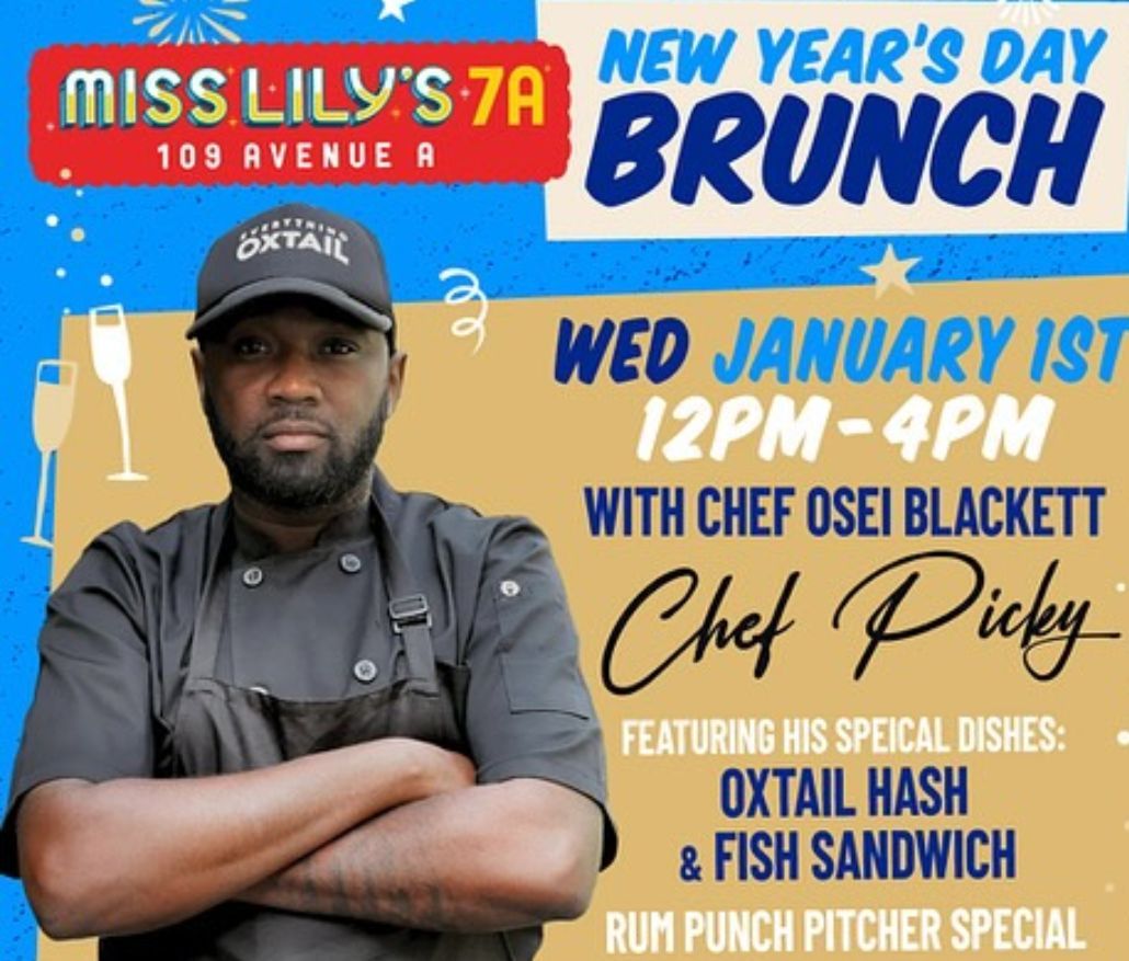 Poster for Special New Year&#039;s Bruch at Miss Lily&#039;s (Image via Instagram/@misslilys)