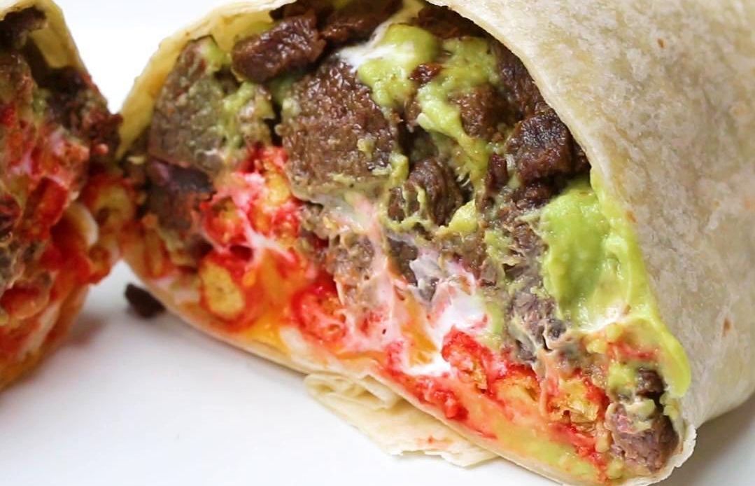 Hot Cheeto burrito from Albertos Mexican Food at Ontario mills Drive. (Image via Instagram/@albertos_.mexicanfood)