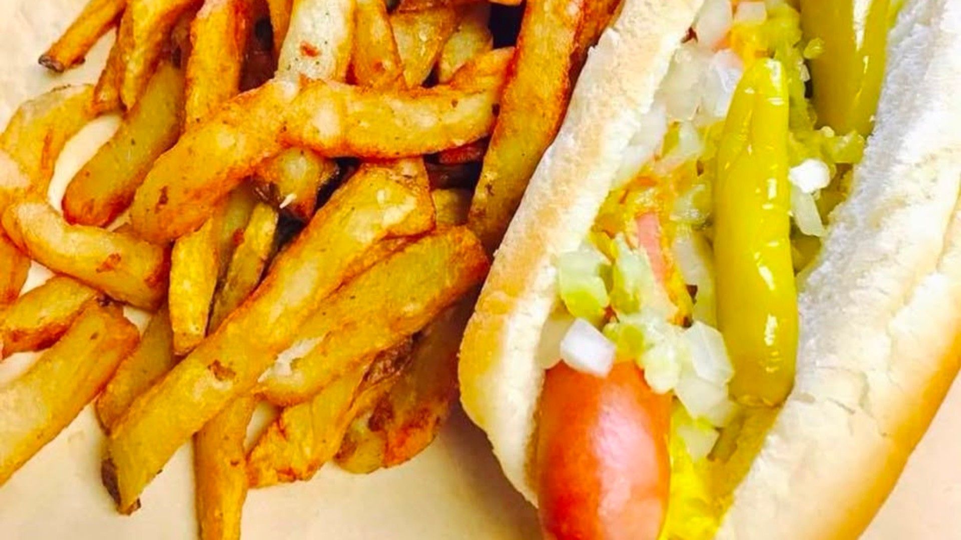 Hot dogs from Jimmy&#039;s Red Hots Chicago. (Image via Instagram/@jimmysredhots)