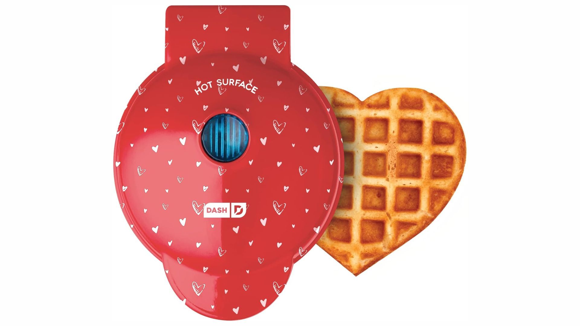 Heart-Shaped Waffle Maker (Image via Amazon)