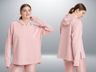 Women's Airy Sleek Legging-Friendly Hooded Sweatshirt (Image via Target)