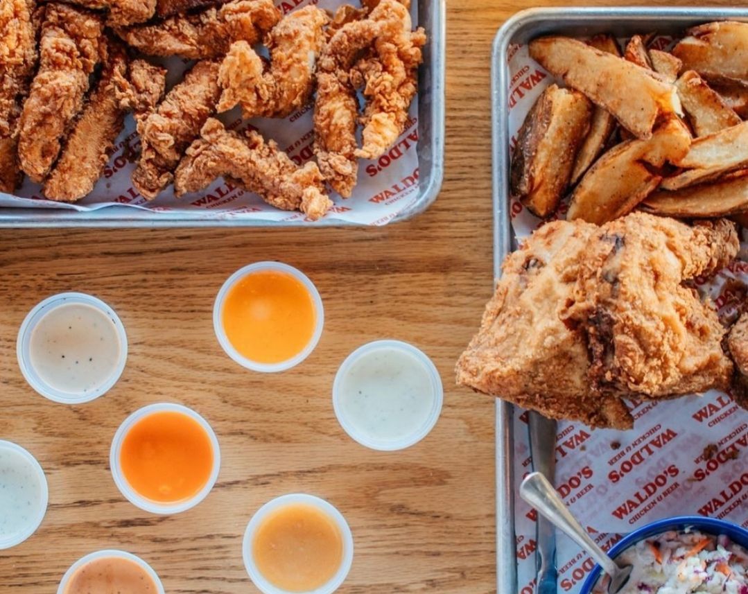 Waldo&#039;s Fried Chicken with homemade sauces (Image via Instagram/@ waldoschickennash)