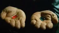 The Red Pill and Blue Pill of Morpheus in The Matrix | Image via Warner Bros.