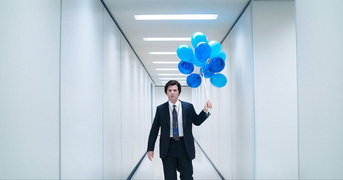 Mark S. (Adam Scott), coming back to the Lumon office (Image via Apple)