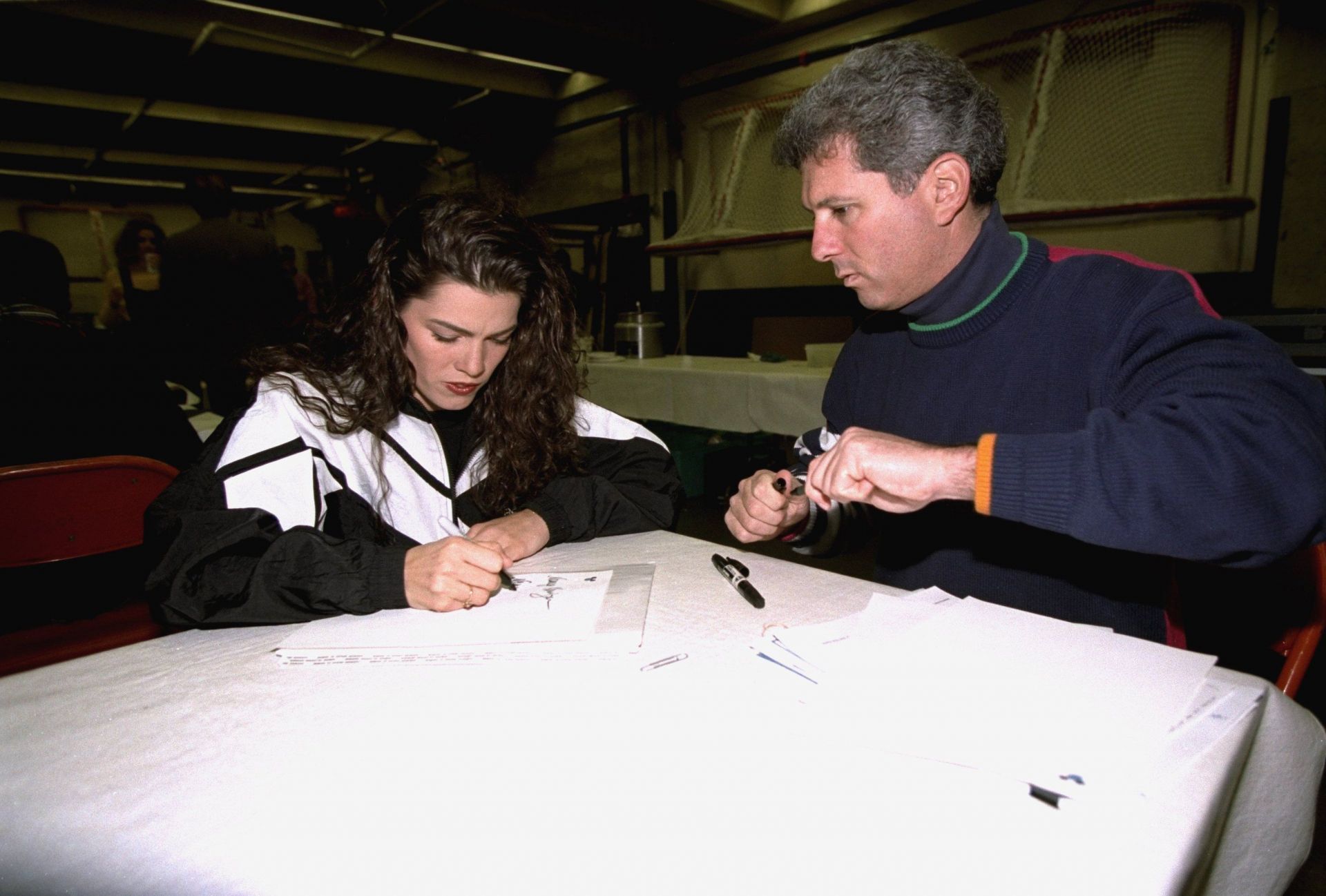 Nancy Kerrigan and Jerry Solomon, 1994 Christmas On Ice - Source: Getty