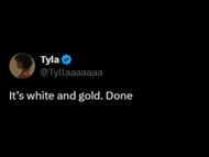 "It's white and gold" (Image via X)