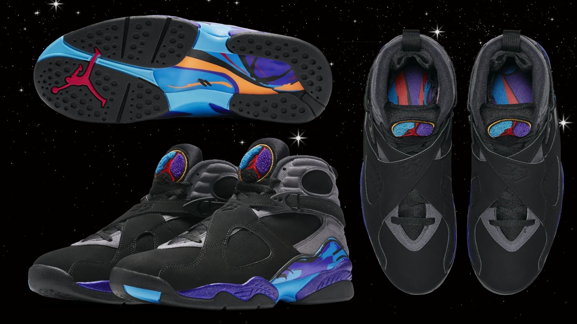 Air Jordan 8 &ldquo;Aqua&rdquo; sneakers (Image via Nike)